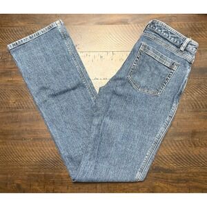 Duluth Trading Women's Jeans 6 x 35 Bootcut Blue Denim Western Cowboy Workwear